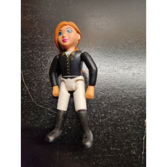 Equestrian-Themed Mini Figure Toy With Black Jacket & White Pants - Picture 2 of 5